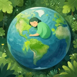 peaceful sleep of the green planet