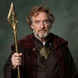 robin williams portrait as a dnd wizard character fantasy art.