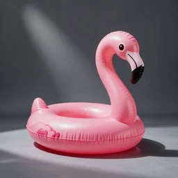 inflatable flamingo chair, a chair that is shaped like an inflatable flamingo