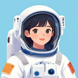 ( ( dither ) ) illustrated portrait of a young astronaut girl, colorful, mads berg, christopher balaskas, detailed, dynamic pose, light blue filter, high contrast, dark tint, halftone shaded, anime poster shading, cute face by masakazu katura, ilya kuvshinov, makoto shinkai, yoshinari yoh