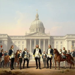 1 9 th century london, art by thomas lawrence, robert rubert and john martin, royal celebrations, rule of thirds, coherent composition,