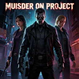 horror movie poster called murder on project, no duplicate image, bioshock art style, gta chinatown wars art style, glowing lights, highly detailed, digital painting, artstation, concept art, smooth, sharp focus, illustration, art by richard hamilton and mimmo rottela