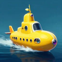 yellow submarine by the beetles, digital art