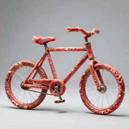 a bicycle made from human body parts and flesh