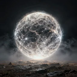 A sphere of energy, mist, by greg rutkowski