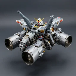 mech boosting forward with inset rocket jets