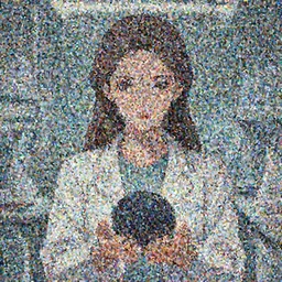 a portrait of a beautiful female scientist in a laboratory holding a black hole with her hands, anime art, symmetrical facial features, symmetrical proportions, smooth, stylised, elegant, detailed and subtle, illustration, 4k wallpaper, by raphaelle deslandes