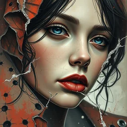 the brittle abstract emotion. highly detailed digital watercolo painting, soviet realism, engraving, artstation concept art, smooth, sharp focus, vivid grunge, manga illustration, unreal engine 5, 8, art by bilibin and kilian eng and malevich and mucha