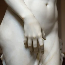 beautiful marble sculpture of a woman's elegant hand, hyperreal