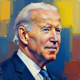abstract art of Joe Biden