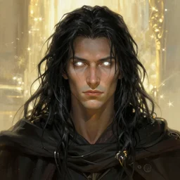 Portrait of Elim Garak, white glowing eyes, black shaggy hair, cloak, ethereal, male, fantasy, extremely detailed, digital painting, artstation, concept art, smooth, sharp focus, illustration, stunning lighting, art by artgerm and greg rutkowski and alphonse mucha and simon stalenhag, realistic character concept, high fantasy, light atmosphere, golden ratio, cinematic lighting, hyperdetailed, high resolution, insanely detailed and intricate, artstation, Marc Simonetti, Greg Rutkowski, 8k