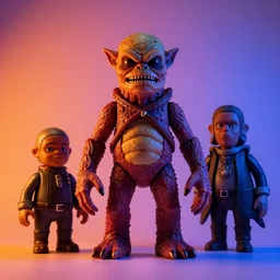 cronenberg flesh monster gollum by wayne barlow and greg rutkowski and donato giancola, action figure, sofubi, studio lighting, colored gels, colored background, xf iq 4, 1 5 0 mp, 5 0 mm, f 1. 4, iso 2 0 0, 1 / 1 6