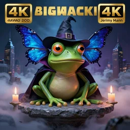 hyperrealistic portrait of pepe the frog as a vampire witch, sapphire butterflies wings, mystic fog smoke, stone table candles, above the clouds skyscrapers. by jeremy mann, ( bouguereau ), fantasy art, photo realistic, dynamic lighting, artstation, poster, volumetric lighting, 4 k, award winning