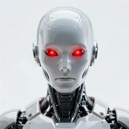 a photograph from a big budget sci-fi movie of a cyborg, red glowing eyes, by Sam Spratt, by Vlad Rodriguez, computer screens in the background, trending on Artstation, dark, dramatic, cinematic, realistic studio lighting.