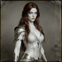 daguerreotype of beautiful 4 0 years old mesmer lady, tight robes, metallic accents, magic, white skin, brunette, blue glowing eyes, high fantasy, gw 2, highly detailed, smooth, sharp focus, digital illustration, by rossdraws, frank franzzeta, artgerm. donald trump, tom cruise, elon musk