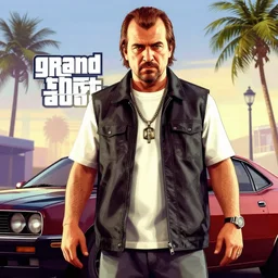 Robert E. Lee in Grand Theft Auto 5 cover art, epic, 4k resolution, extremely detailed, very sharp, artstation, digital art, vibrant,