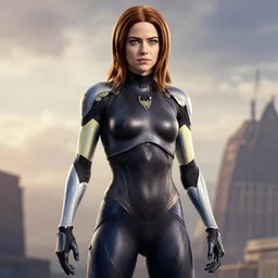 emma stone in the style of alita battle angel
