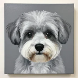 cute dog painted in style of alex grey, kentaro miura