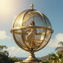 the orb of time, sunlight study, art nouveau, by jan davidz de heem and ( ( ( ( lisa frank ) ) ) ), 8 k, sharp focus, octane render, ( ( ( ( kauai ) ) ) )