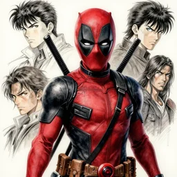 portrait, Attractive Female Deadpool, watercolor, dramatic lighting, cinematic, establishing shot, extremly high detail, foto realistic, cinematic lighting, pen and ink, intricate line drawings, by Yoshitaka Amano, Ruan Jia, Kentaro Miura, Artgerm, post processed, concept art, artstation, matte painting, style by eddie mendoza, raphael lacoste, alex ross