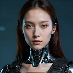 a close - up portrait of a cyberpunk cyborg girl, by leonardo davinci, rule of thirds