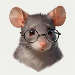 character design portrait of an anthropomorphic furry rat girl with rat ears, wearing glasses, looking at camera, 4 k, concept art, by wlop, ilya kuvshinov, artgerm, krenz cushart, pixiv.