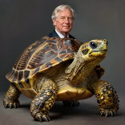 amazingly beautiful portrait of a hyper realistic mitch mcconnell as a turtle / tortoise, as an anthropomorphic turtle, painted by greg rutkowski, artgerm, beautiful lighting, masterpiece, epic, 4 k