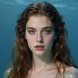 prophecy of mermaid queen, portrait of a beautiful woman, high detail, 8 k, face, by gaston bussiere, bayard wu, greg rutkowski, auguste bourotte, high resolution maxim verehin, bastien deharme, masterpiece, sharp focus, cinematic lightning
