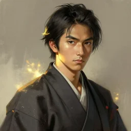 Miyamoto Musashi as a young man, digital art