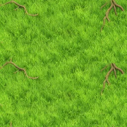 seamless stylized grass texture, tree roots in between, cartoony detail, thick blades of grass, soft colorful, artstation 4 k, substance designer, unreal engine