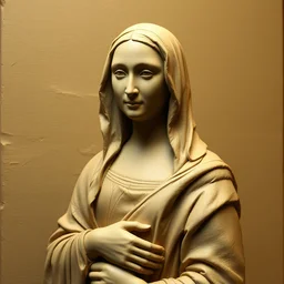 clay model of mona lisa