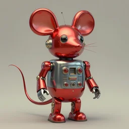 adventurer ( ( ( ( ( 1 9 5 0 s retro future robot android mouse rv balloon robot. muted colors. ) ) ) ) ) by jean baptiste monge 9 9 9 9 9 9 9 9 9 9 9 9 9 9 9 chrome red