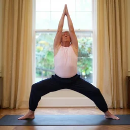 Donald Trump doing yoga
