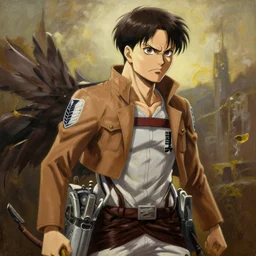 big-bird a Titan from Attack on Titan oil on canvas intricate portrait 8k highly professionally detailed HDR CGsociety