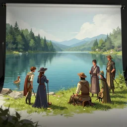 photo the last us part 2 lakeside : 5 4 k rtx hdr volume light concept studio matte painting environement digital illustration fanart artstation by eytan zana and balazs agoston, jad saber, aaron limonick, pablo dominguez and florent lebrun and robby johnson