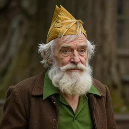 peter pan as an old guy.