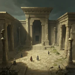 ancient Persian temple dungeon, no people, scenery matte painting concept art, Elden Ring official, trending on behance hd artstation, by Jesper Ejsing, by RHADS and Makoto Shinkai and Lois van baarle and ilva kuvshinov and rossdraws