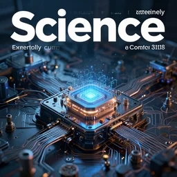 machine learning on the cover of science extremely hyper detailed, cinematic lighting