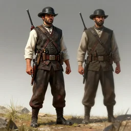 concept art of a Kurdish peshmerga soldier in Red Dead Redemption 2, in Kurdistan, incredibly detailed, extremely high resolution, stunning