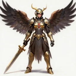 female space eagle knight, art station concept art, 4 k