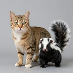 cat and skunk chimera