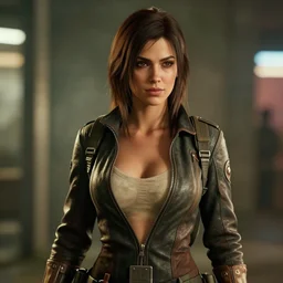 fallout 5, 2 0 2 4, next - gen graphics, graphics mods, sexy girl, half - opened costume, beautiful face, photorealistic, 5 0 mm bokeh, film still