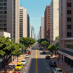 masp paulista avenue in sao paulo pixel art