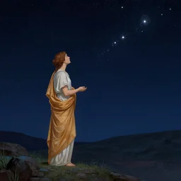hypatia admiring the stars