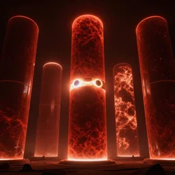 O’Neill Cylinder vista with ruddy hues caused by a solar eclipse. The cylinders are large enough to have weather, which could even be made to change with the seasons. sense of awe, epic, wide shot, trending on artstation, sharp focus, smooth, volumetric light, photorealism, cinematic, dramatic, ominous, fine details 8k octane rendering