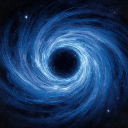 intergalactic stargate portal to another world with a swirling energy field and stars in the background by william steig