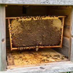 bed inside a bee hive chamber