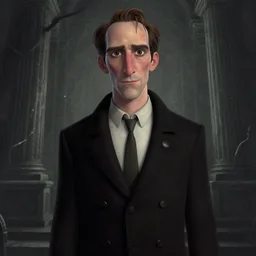lovecraft lovecraftian portrait of hugh laurie, pixar style, by tristan eaton stanley artgerm and tom bagshaw.
