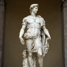 a roman statue figure, classical statue