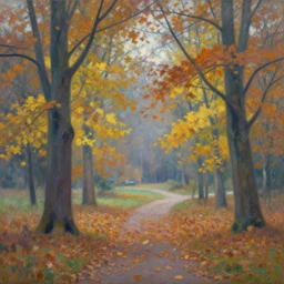 Autumn morning. Tonalism.